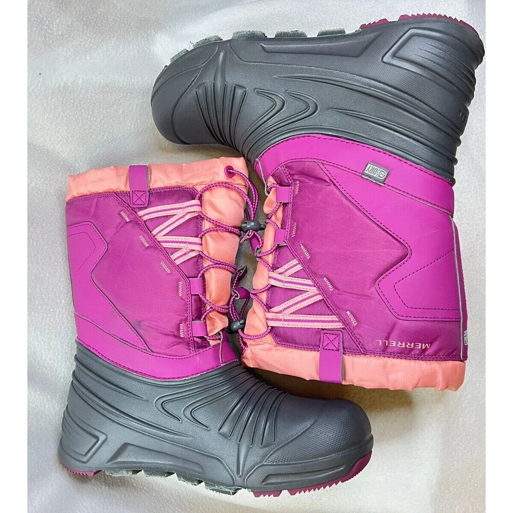 Merrell Unisex-Child M-Snow Quest Lite 2.0 WTRPF Boot Sz 5 Waterproof Snow Boots